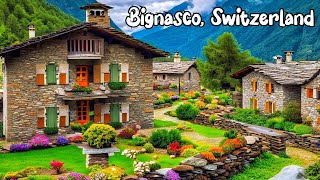 Bignasco, Switzerland walking tour 4K - A unique charming Swiss village in Maggia valley