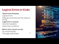 #logicalerror #semanticerror #programmingerrors #pythonforbeginners