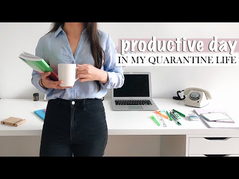 quarantine study vlog 2  5+ hours of productivity 📖🪐 