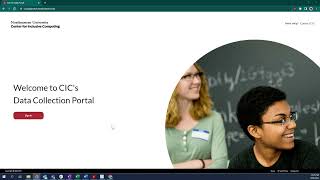 CIC Data Collection Portal tutorial
