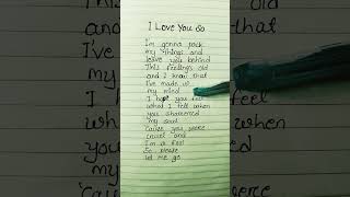 I Love You So  The Walters S songs shorts