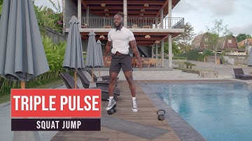 How to do dumbbell jump squats | Triple Pulse Squat Jump | double pulse squat jumps