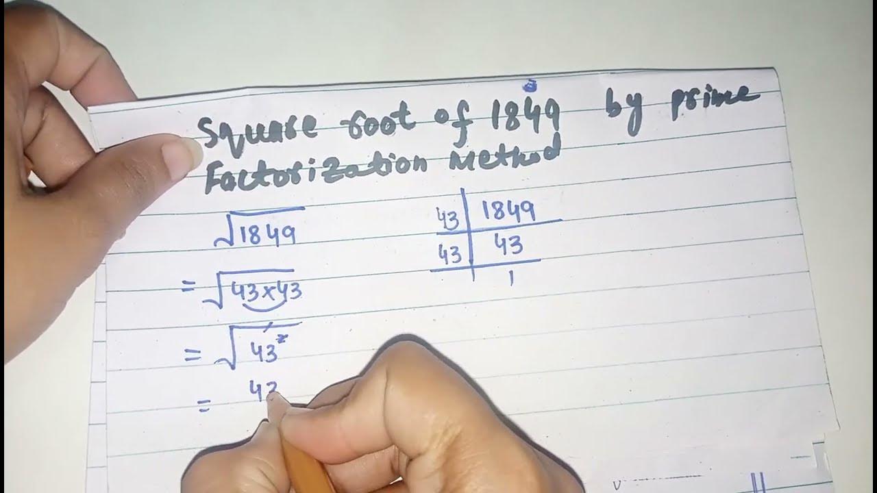 square-root-of-1849-by-prime-factorization-method-youtube