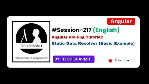 Static Data Resolver (Basic Example) in Angular | Angular tutorial in Hindi (Session-217)