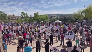 Demonstrators protest Trump administration's recent policy changes nationwide for May Day
