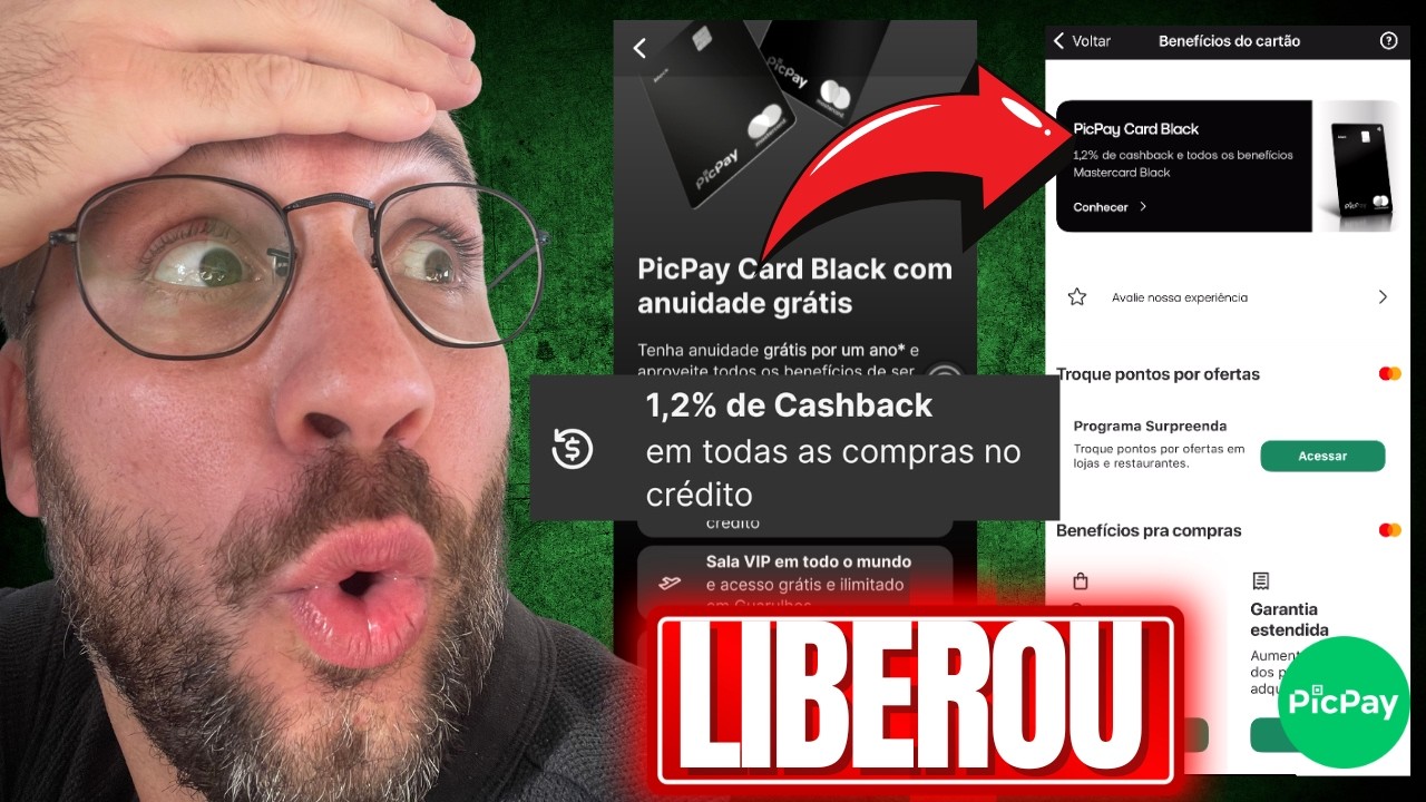 LIBERADO PRA MIM! Cartão Black do PICPAY com 1.2% Cashback (O Que Fiz para CONSEGUIR!)
