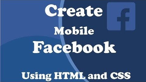Create Facebook using HTML and CSS. Part 2