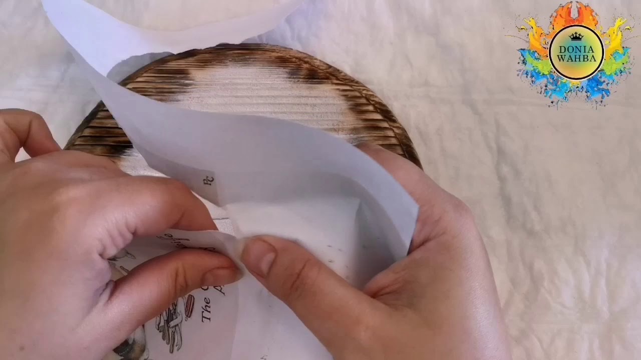 تقنية الترانسفير علي الخشب المحروق مع كوتش دنيا وهبه...