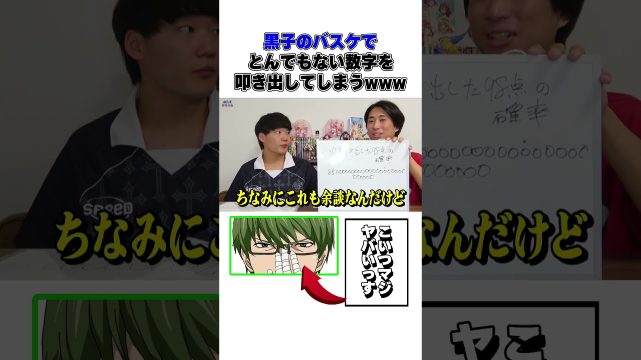 緑間さん8500垓とかいう天文学的数字を叩き出してしまう #ぷらすあるふぁ #黒子のバスケ #shorts #アニメ