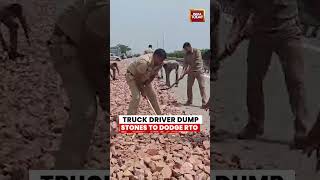 Shocking! Overloaded Truck Runs on Wrong Side of Highway in Greater Noida #truck #truckdriver #brick