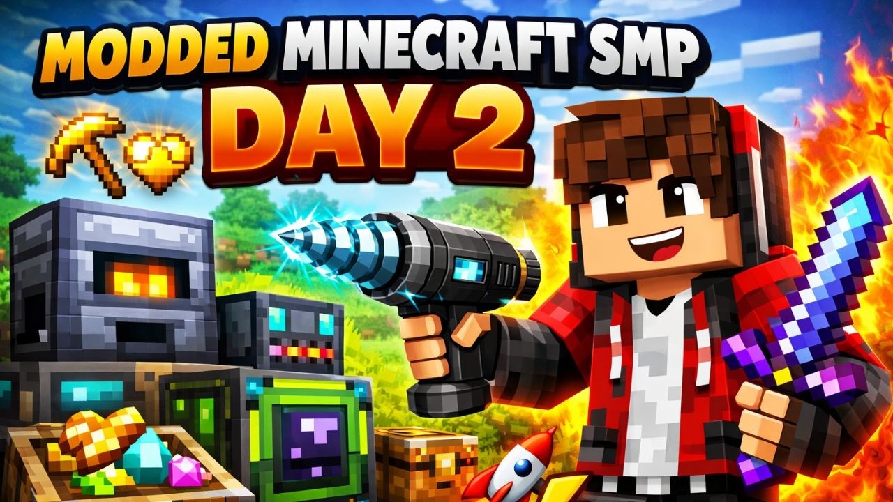 Modded Minecraft SMP Day 2 | Crazy Mods Survival Begins! 🔥 (Hindi ...