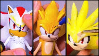 Create Super Sonic, Super Shadow, Super Silver with Clay / Sonic the Hedgehog [kiArt]