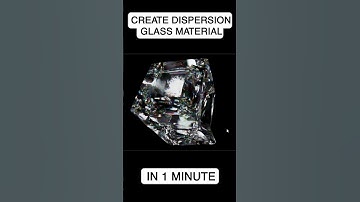 Create glass material with dispersion in 1 minute for Blender #blender3d  #tutorial #blender