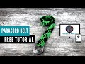 How to Braid a Paracord Belt FREE Video Tutorial (Western Belt Style)