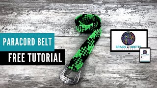 How to Braid a Paracord Belt FREE Video Tutorial (Western Belt Style)