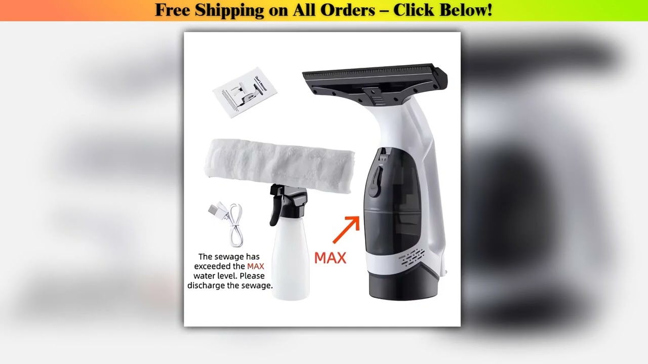 Multifunctional Electric Cordless Window Cleaner Machine White Cordless Rechargeable Automatic