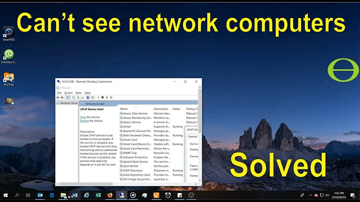 Can't see network computers after upgrade to v 1803 (Windows 10) - solved