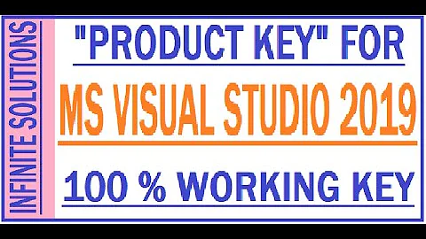 100 % WORKING PRODUCT KEY FOR MICROSOFT VISUAL STUDIO 2019 , #INFINITESOLUTIONS