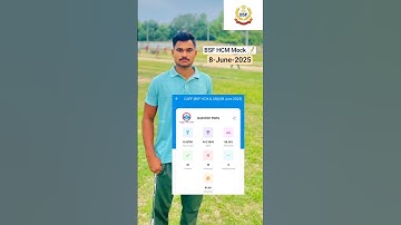 ||BSF HCM 🪖Mock Test 📝analysis 8- June-2025🎯||#bsf #shorts #ytshorts @SoloAspirantt