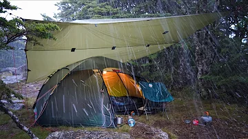 The Worst Storm I Have Ever Camped In - Heavy Rain Camping