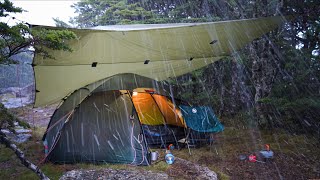 The Worst Storm I Have Ever Camped In  Heavy Rain Camping