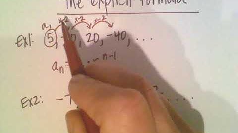 The Explicit Formula for a Geometric Sequence Video