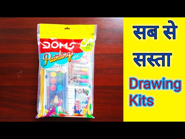 Best Cheepest Drawing Kit for beginner, Doms Painting Kit Unboxing and  Review