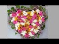 Solid heart with orchids arrangement DIY