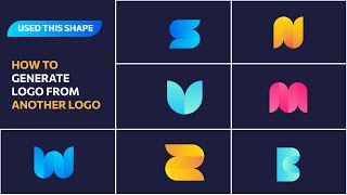 How To Generate Logo By Using One Shape |  Create Different Logos From One Logo