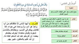شرح الآيات الكريمة ( من القيم الإنسانية في القرآن الكريم ) جيل 2008