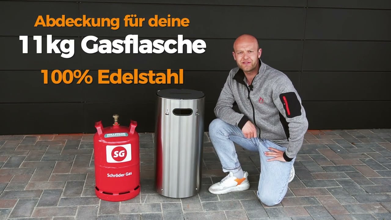 Edelstahl Gasflaschenabdeckung - Für 11Kg Gasflasche