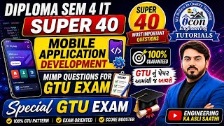 MOBILE APPLICATION & DEVELOPMENT (MAD) SUPER 40 QUESTION FOR GTU || DIPLOMA SEM 4 IT  || GTU IMP screenshot 2