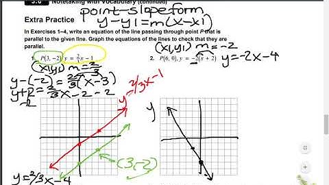 Geometry Lesson 3.6 part 1 parallel & perpendicular slopes