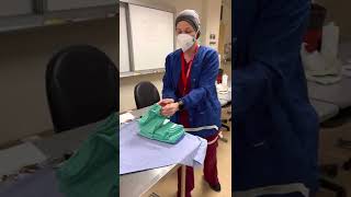 Draping a patient- towels drapes
