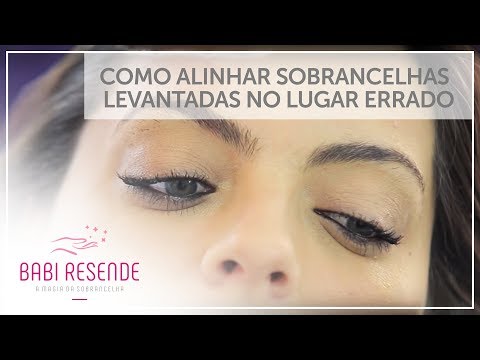 Curso de Design de Sobrancelha #4: Como alinhar sobrancelhas levantadas no lugar errado