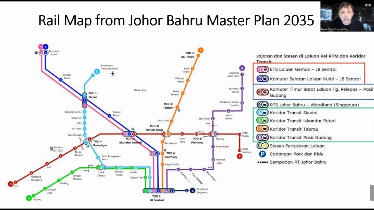 Обновленные линии ART в Джохор-Бару на основе Генерального плана 2035 (октябрь 2025 г.)