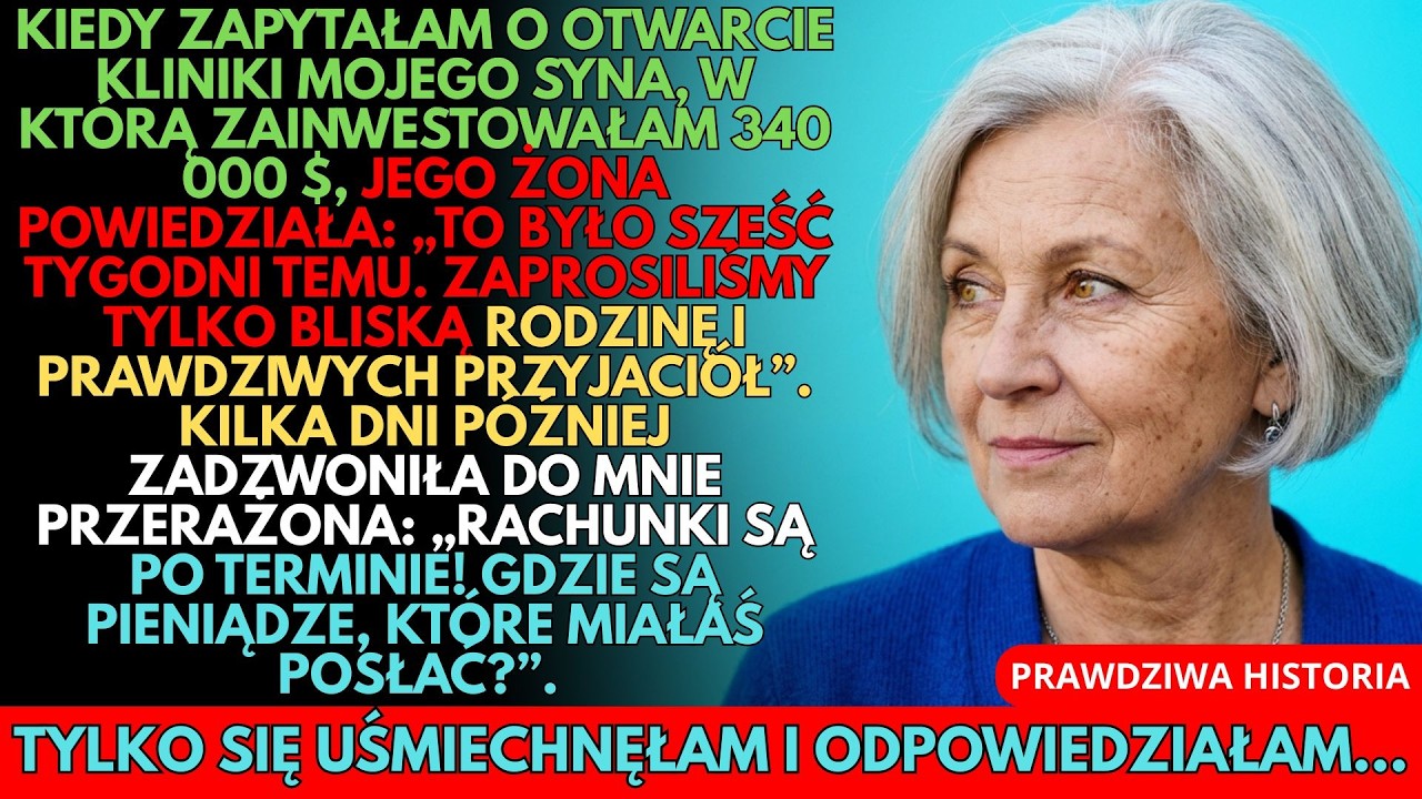 ZAINWESTOWAŁAM 340 TYS. $ W KLINIKĘ SYNA, ALE SYNOWA MNIE WYKLUCZYŁA. JEJ ODPOWIEDŹ TO BYŁ KONIEC!
