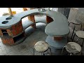 DIY garden wood stove from cement # 148