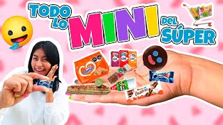 🍔¡COMIDA MINIATURA DEL SUPER! 🌶🌽 ¡LO PROBAMOS TODO! 💞 | Conny Merlin