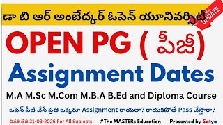 Dr Br Ambedkar Open University Open Pg Mamscmcom Assignment Submission 2026 Full Details