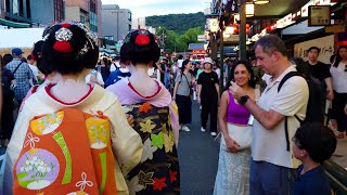 Geisha Tea Ceremony is The BEST Thing to Do | Gion Festival in Kyoto | 京都、祇園祭での外国人観光客と舞妓さん、海外の反応