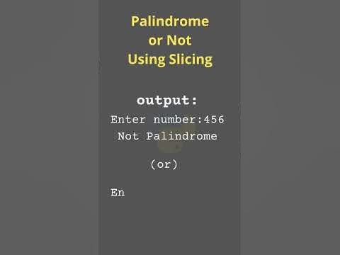 Check Number Palindrome or Not Program in Python | Palindrome Program ...