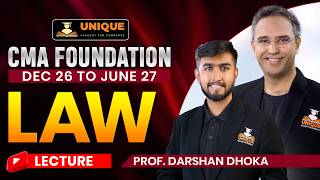 CMA Foundation | Law | Indian Contract Act - One Shot (Uptil Sec 10) | Dec 26 | Darshan Dhoka