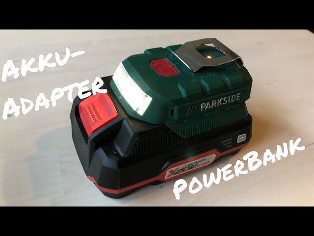 Parkside akku adapter & Powerbank PAA 20-Li X20V Team / Test - YouTube