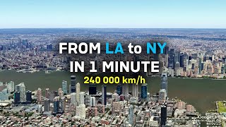 Flight from Los Angeles to New York in 1 minute