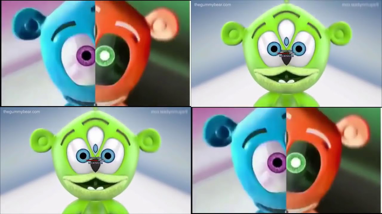 The Gummy BEAR 4 Screen EDITION YouTube