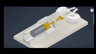 Beta-Stirling Engine with Rhombic Drive