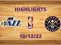 Highlights Denver NUGGETS VS Utah JAZZ DEC 10 2022 2023 NBA Season