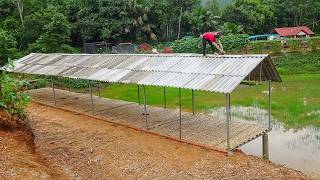 Making a DIY Chicken & Duck Coop with Iron Frame and Fiber Cement Roof | Building a Smart Farm