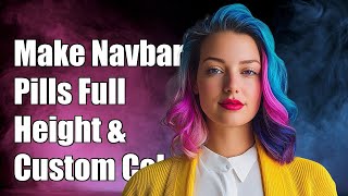 How to Make Bootstrap 4 Navbar Pills Fill Full Height with Custom Colors